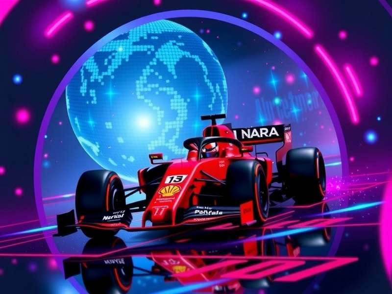 Collection of official Formula 1 merchandise including team caps, shirts, and model cars