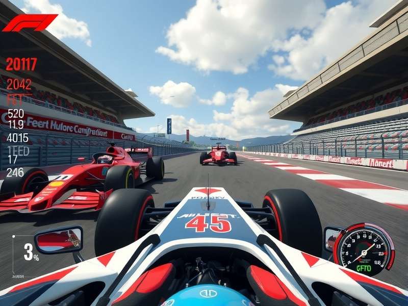 A detailed Formula 1 car mod for a racing simulator on PC