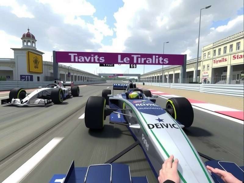 F1 2025 game screenshot showing a realistic car on track
