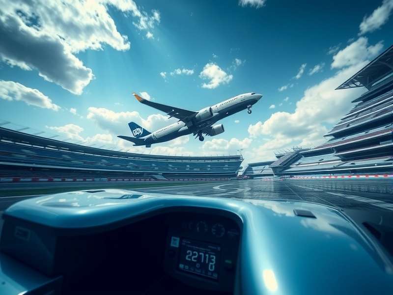 Sky Sports F1 broadcast studio with presenters and racing screens