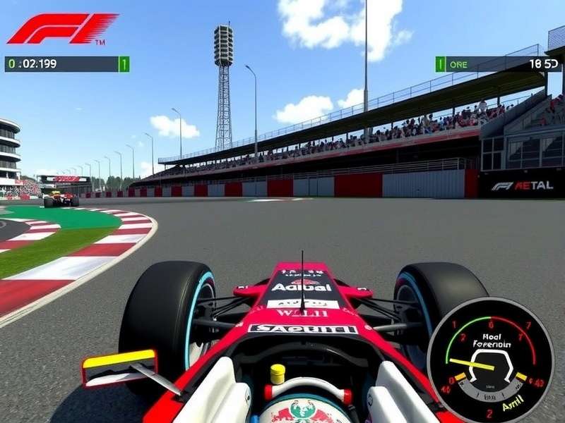 F1 2012 game screenshot showing a car on track