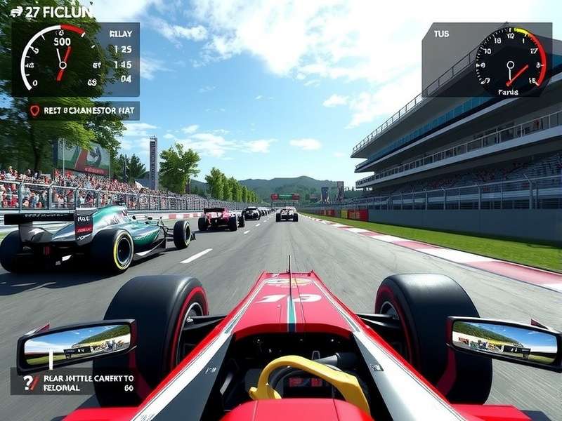 F1 2024 Game screenshot showing realistic racing graphics and torrent download interface