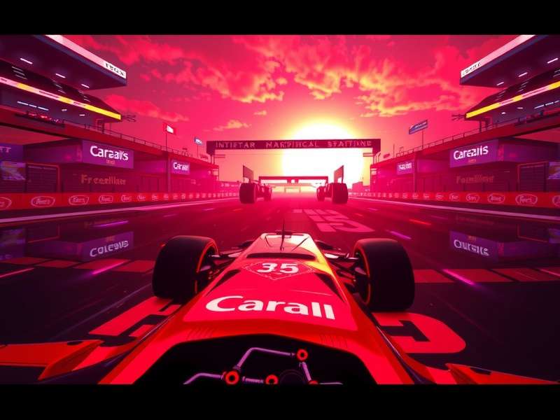 Concept art for F1 The Movie 2025 showing a futuristic F1 car on track