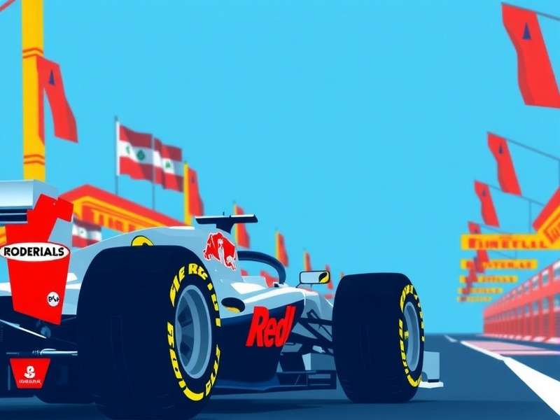 Collection of official F1 merchandise including caps, shirts, and models