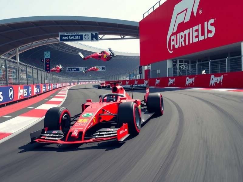 Modern Formula 1 car racing on track with dramatic motion blur