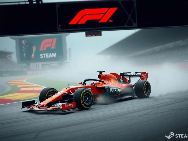Steam Deck running F1 2023 game with detailed graphics