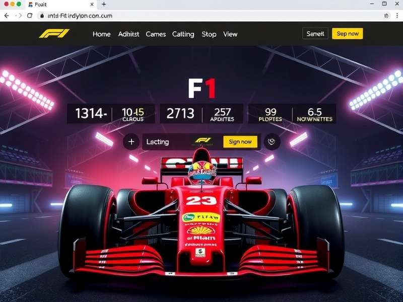 F1 Car Racing on Track