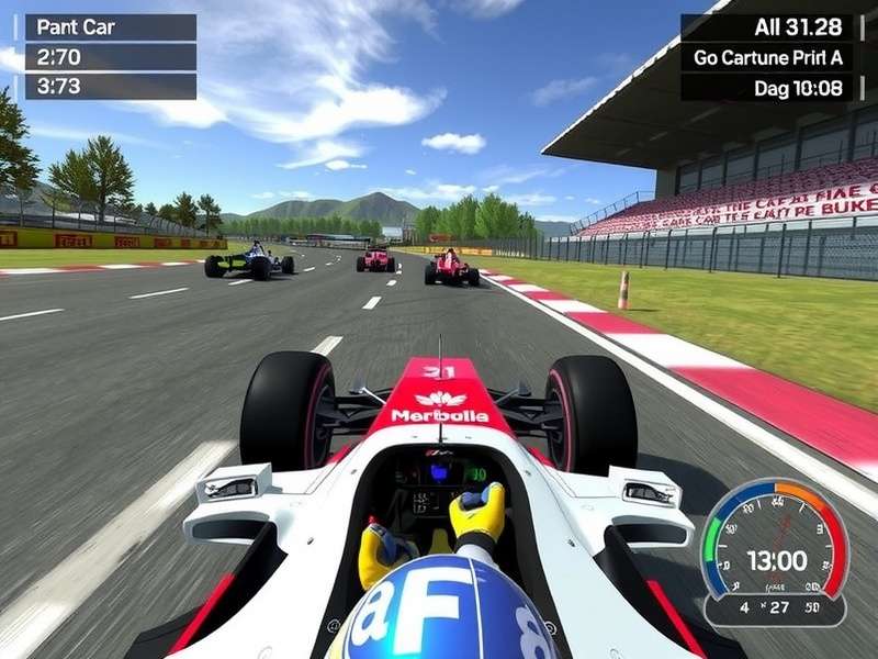 F1 23 game screenshot showing detailed car model and Singapore night race