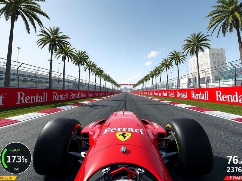 Ferrari SF-23 racing on track at Monza