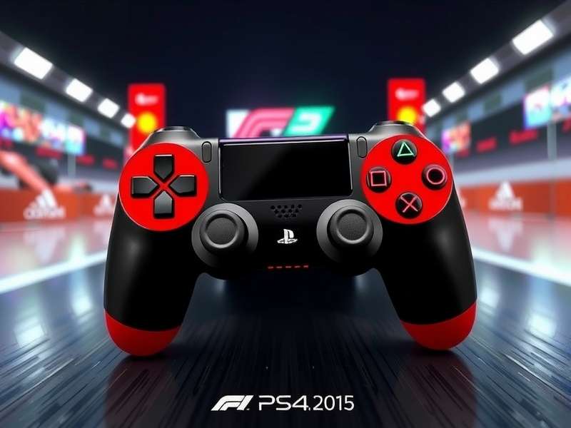Professional F1 gamer using a PlayStation 4 controller on a racing setup