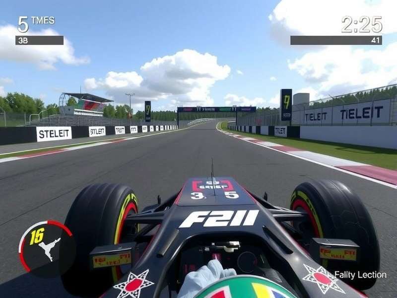 F1 Game on PlayStation 5 with DualSense controller and racing wheel
