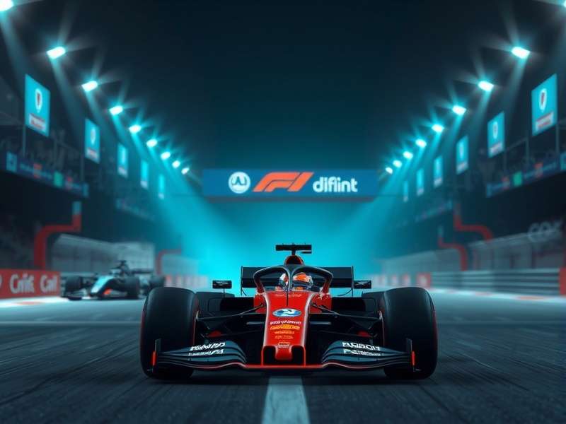 F1 Simulator cockpit with high-end steering wheel and displays