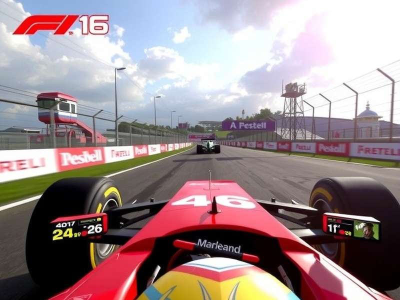 F1 23 game screenshot showing a detailed car model racing at Monaco