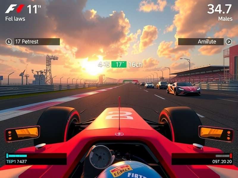 Close-up of a Formula 1 steering wheel and dashboard