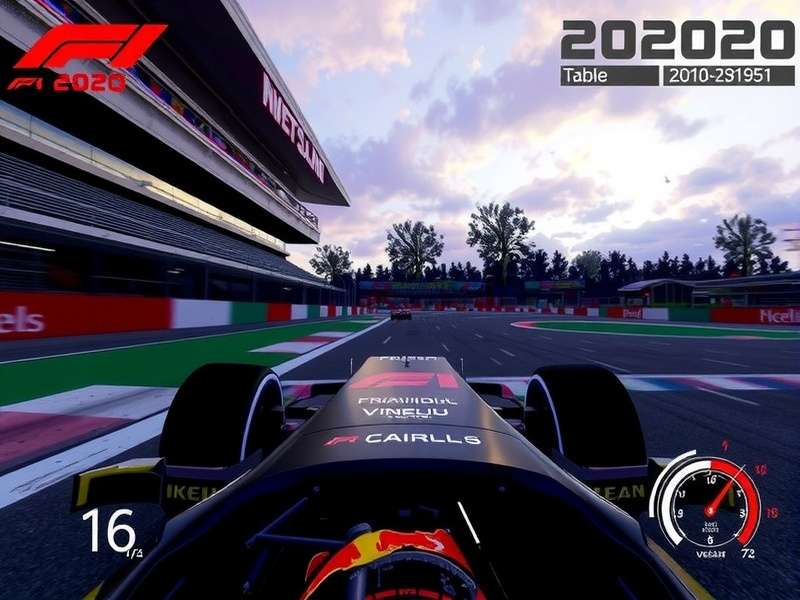 In-game screenshot of the F1 2020 My Team headquarters interface