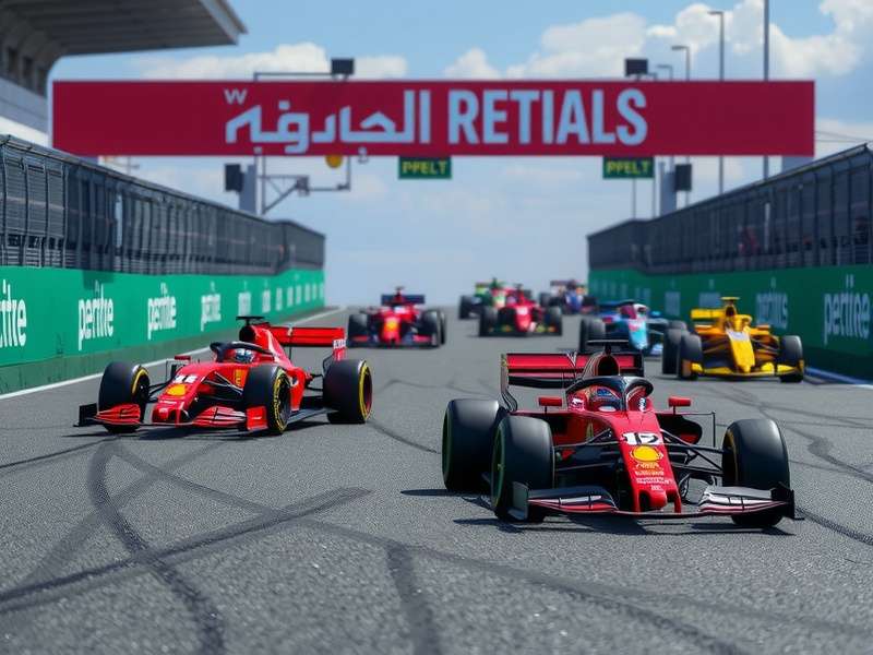 2024 Formula 1 team cars lined up on the grid before a race