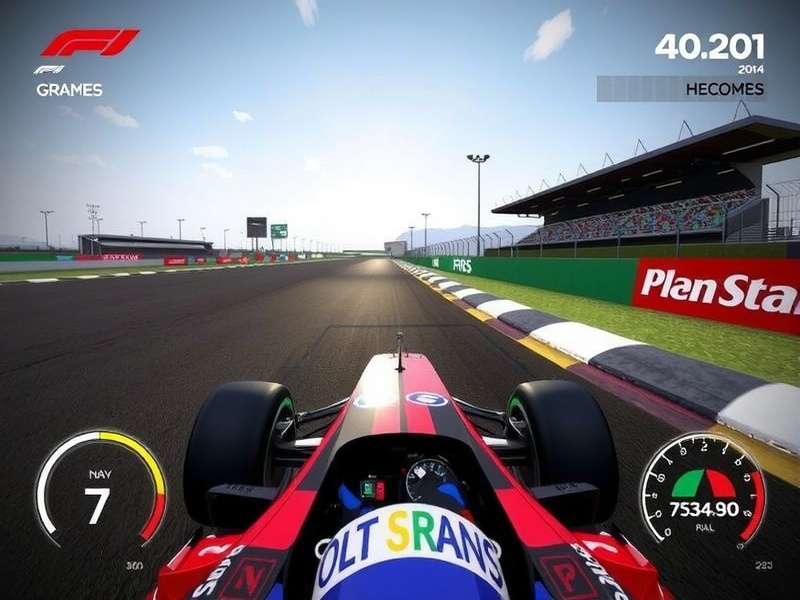 F1 2025 Game gameplay screenshot showing a detailed car model racing at Monaco