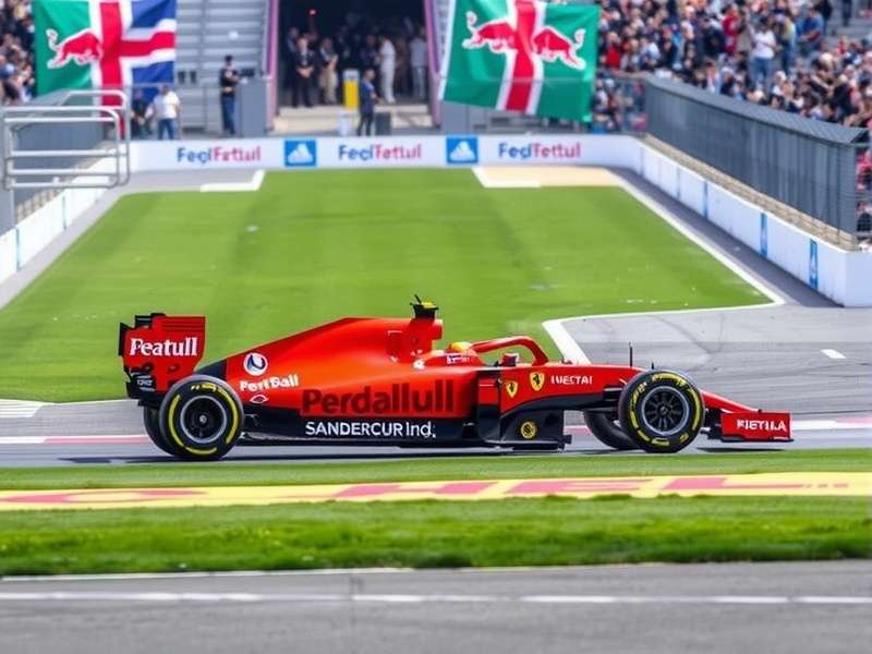 Espn F1 gaming interface and Formula 1 car hybrid scene