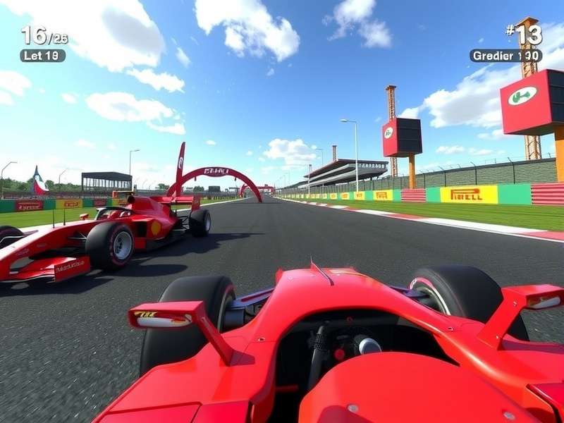 Roblox F1 racing game screenshot showing detailed car and track