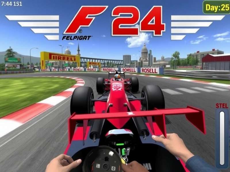 F1 24 Game screenshot showing a racing car on track