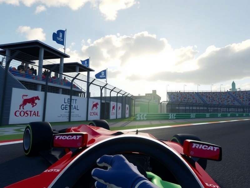 F1 23 gameplay on PlayStation 5 showing a car taking a high-speed corner