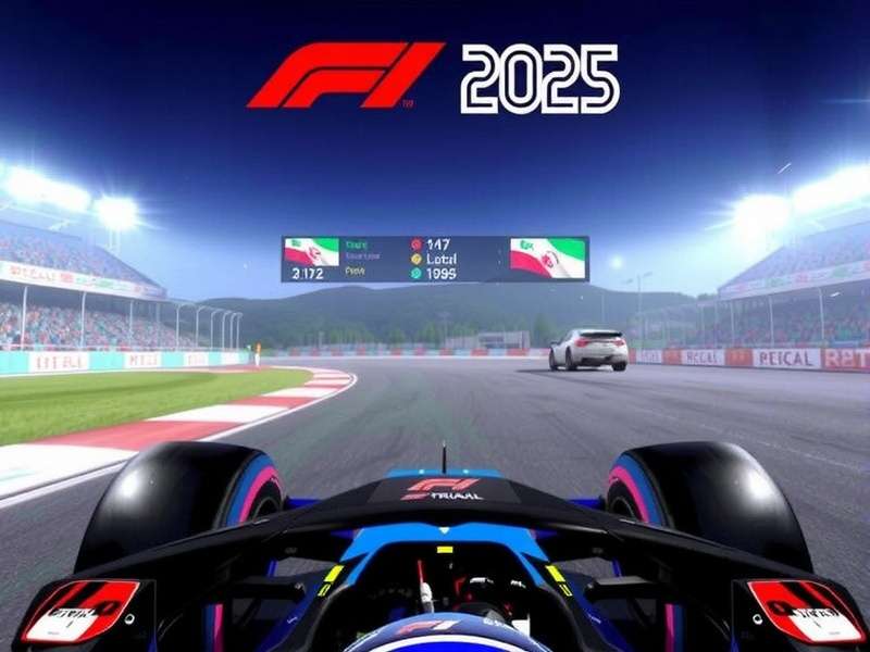 F1 2025 Game Steam official key art showing a Formula 1 car on track with dramatic lighting