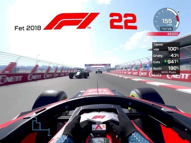 F1 racing car speeding on track at sunset – F1 Game Free Download For Pc