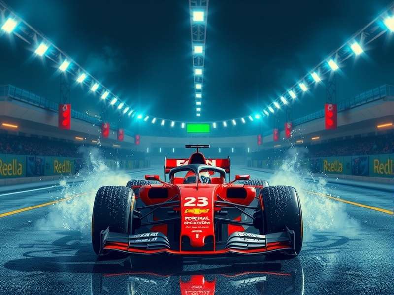 Formula 1 car during qualifying session at Silverstone, glowing brakes in Q3
